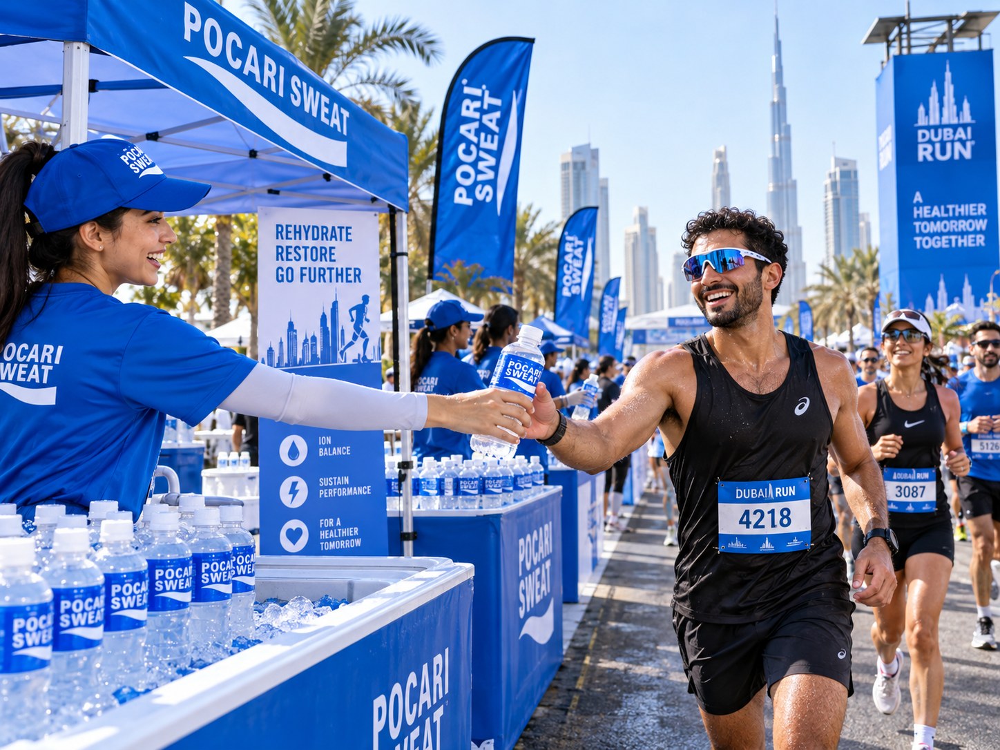 Illustrated channel and execution concept for Pocari Sweat