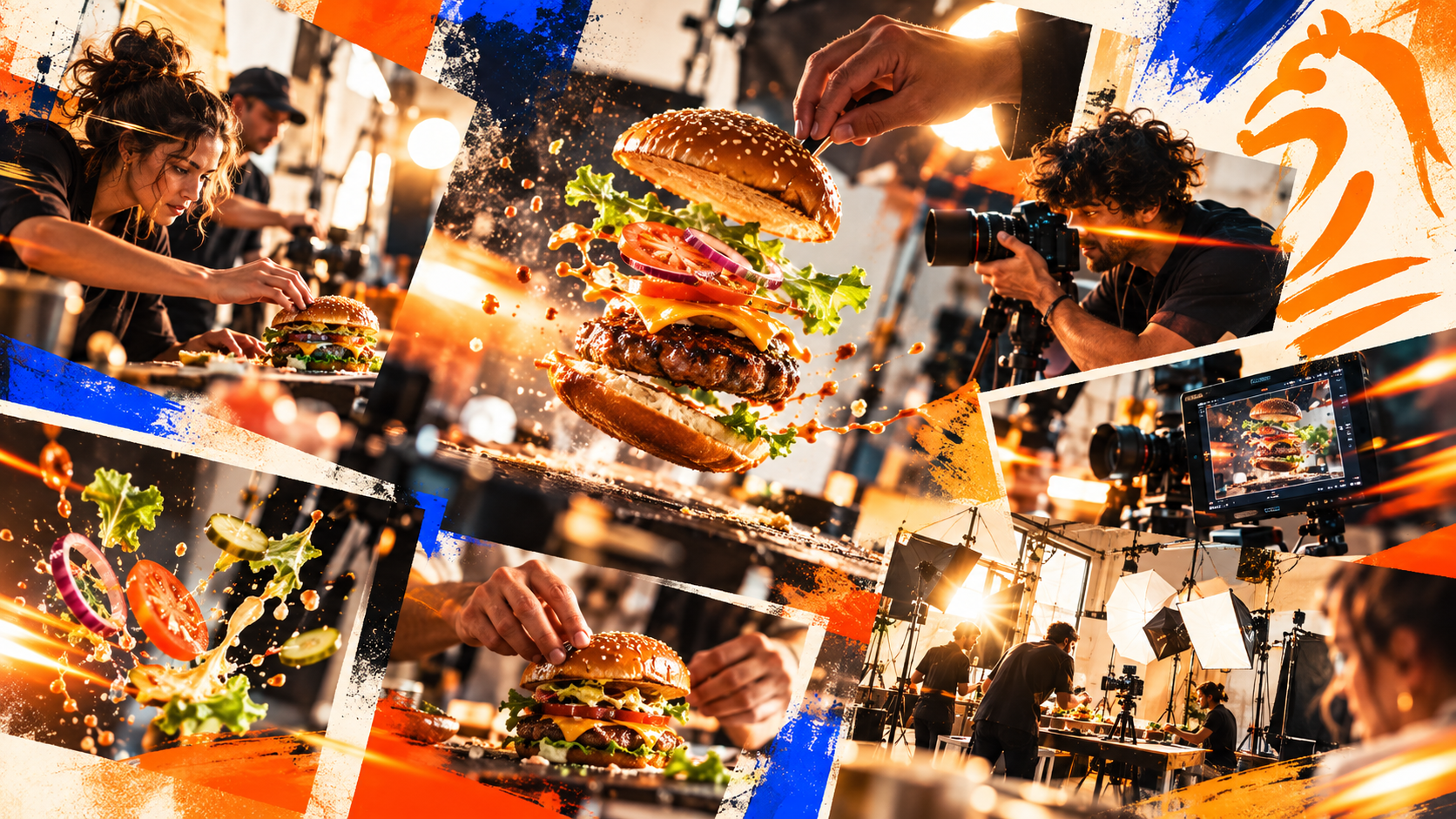Concept artwork showing commercial food photography and production